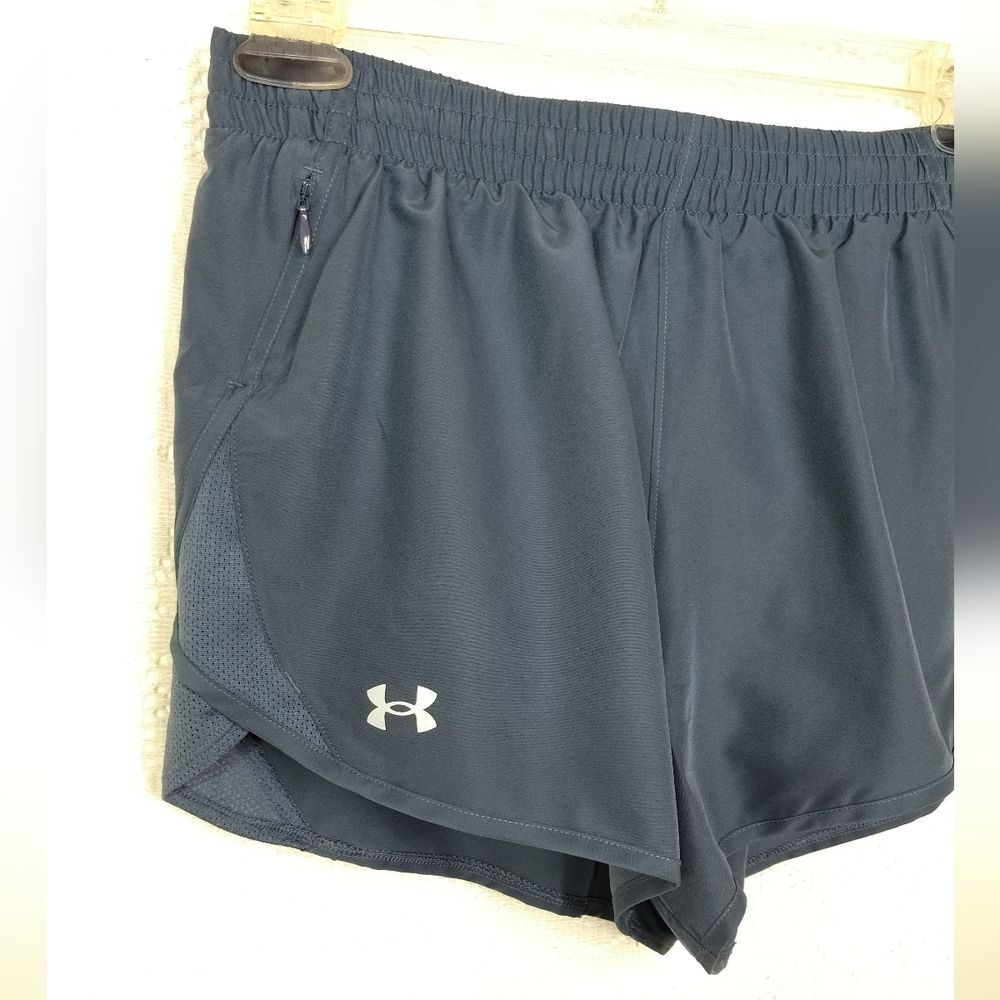 Under Armour Fly By Shorts 3" Hidden Pocket Blue Size Med - Picture 4 of 9